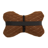 Подушка для подголовника автомобиля из алькантары 27×16 см коричневый